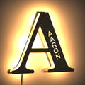 Creative Wooden Up Letter Name Sign Lamp Billboard Lamp Night Light