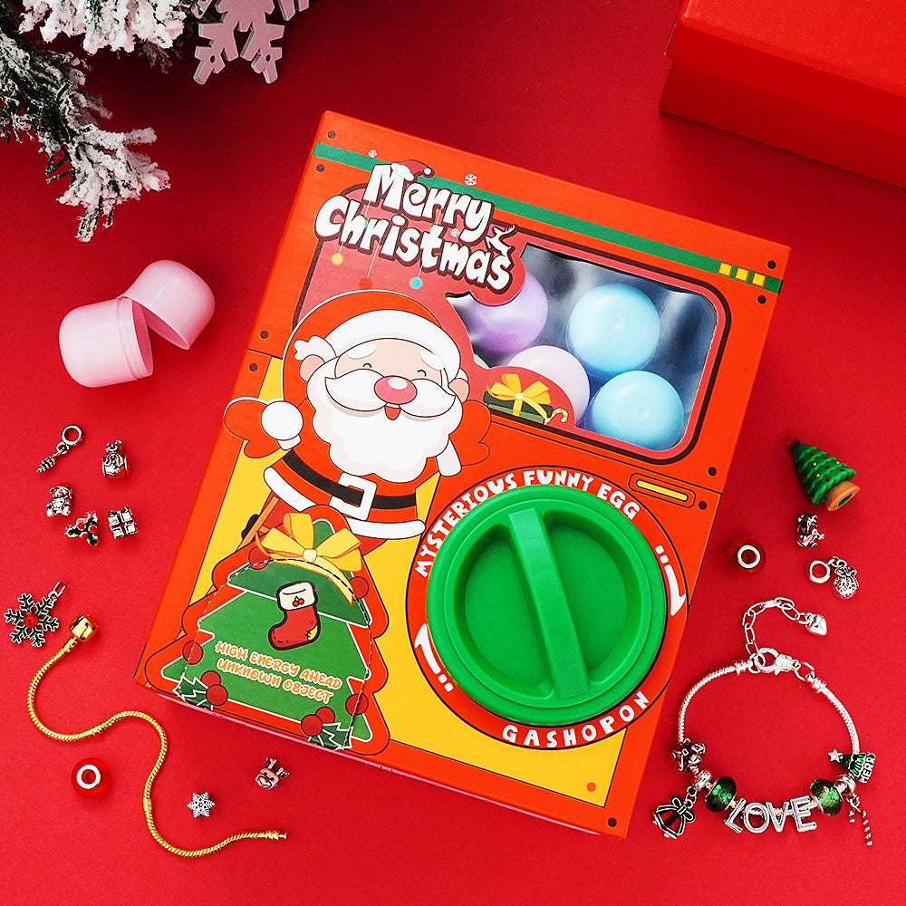 Vending Gashapon Machine Jewelry Advent Calendar Egg Twisting Machine 24 Christmas Charm Surprise Blind Box Christmas Gift