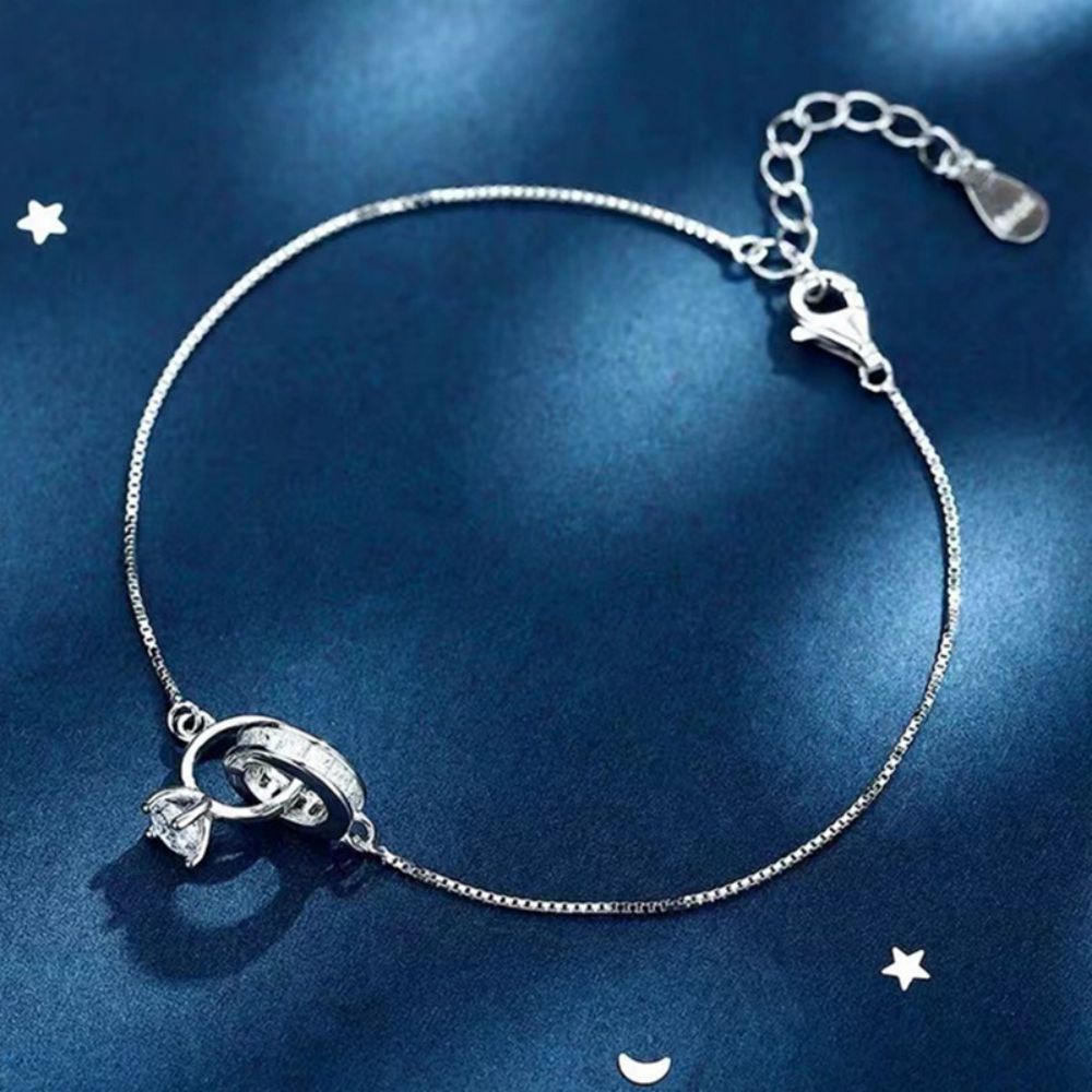 Interlocking Diamond Bracelet Classic Bangles Gift For Her