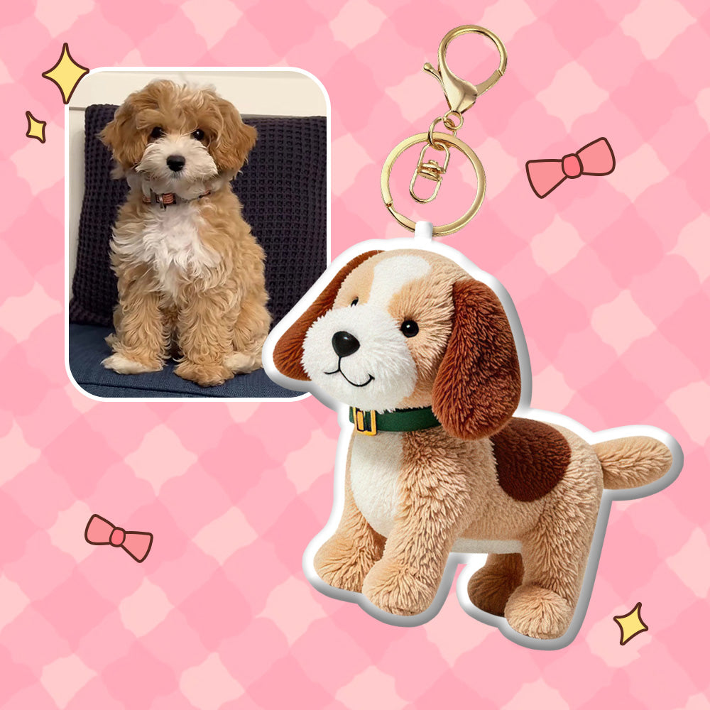 Personalized Bag Charm Photo Plush Doll Keychain Mini Me Plush Keychain Birthday Gifts