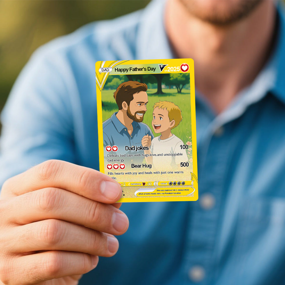 Custom Poke Card, Gift For dad, Father's Day Gift, Custom Poke Present