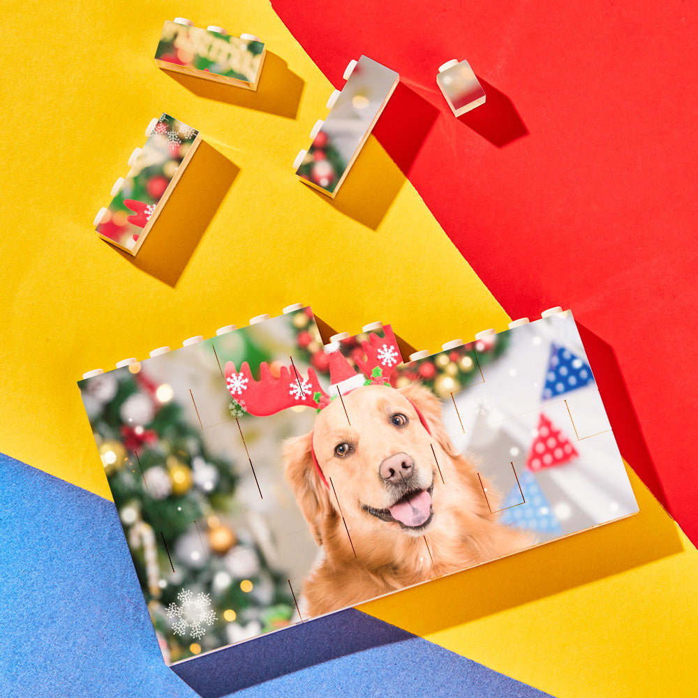 Custom Photo Building Blocks Puzzle Personalized Building Brick Square Shape Gift For Christmas Gifts