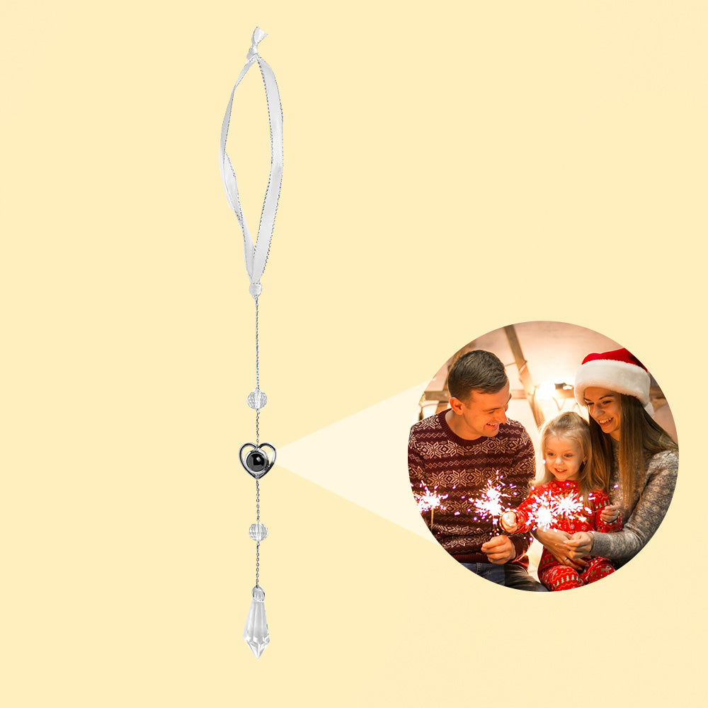 Personalized Ornate Snowflake Photo Ornament Projection Gem Ornament Christmas Tree Ornament Christmas Gifts