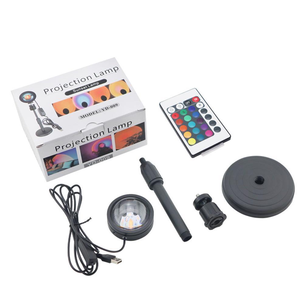 Sunset Projector Lamp Christmas Gifts Tiktok 16 Colors Aura Glow Lights with the Remote Control Decor For Bedroom Romantic Gifts