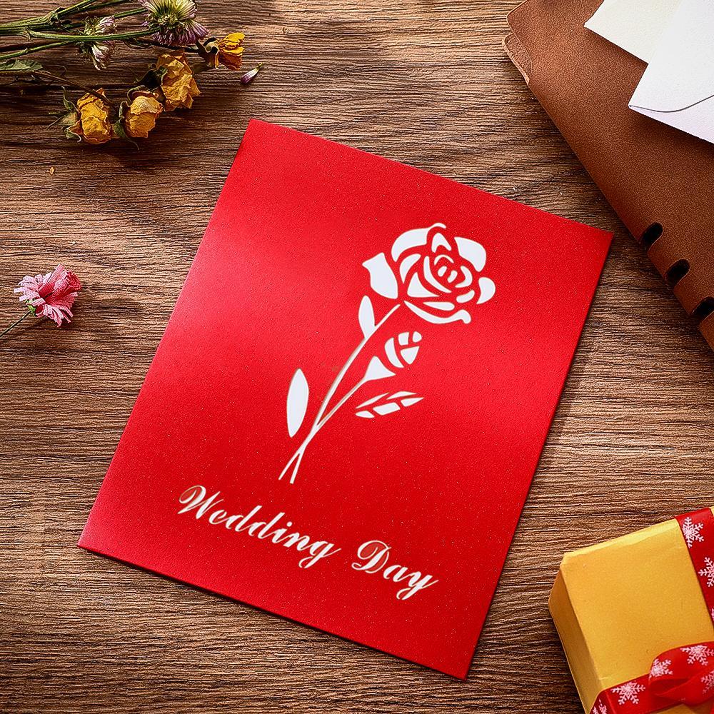 3D Rose Greeting Card Gifts for Couple Gifts