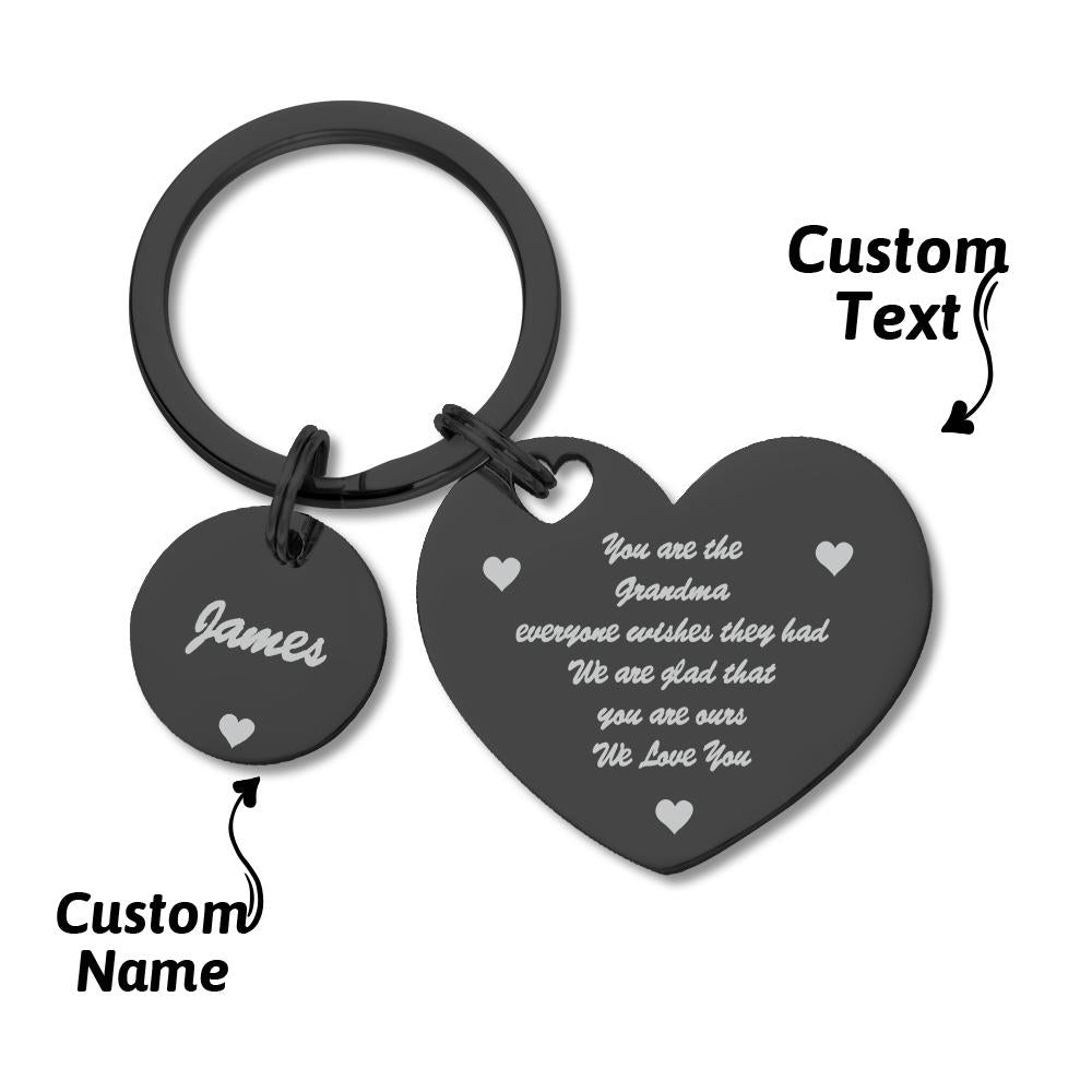 Custom Engraved Hollow Heart Calendar Keychain Save the Date Keychain