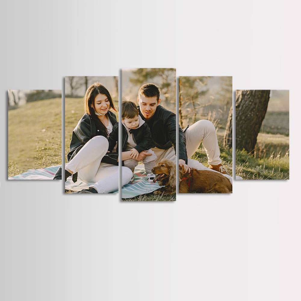 Custom Wall Art Canvas Prints Custom Photo 5pcs Frameless Contemporary Oil Painting Family Gifts