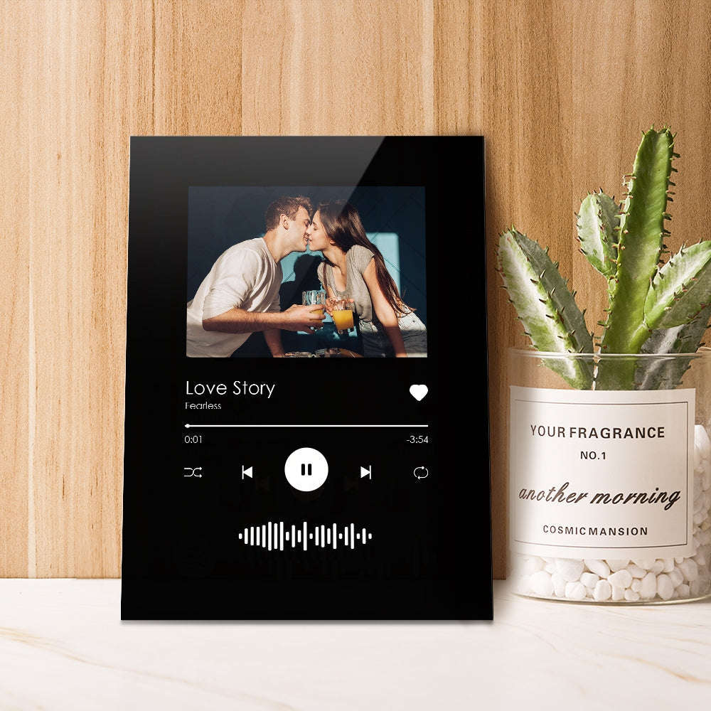 Custom Music Plaques Scannable Music Black Plaque-Best Gift For Her