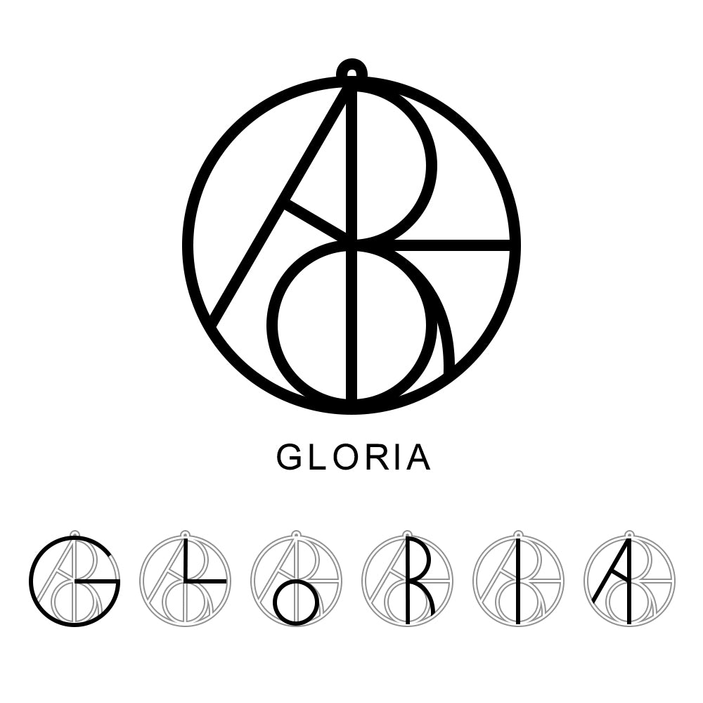 Personalized Unique Design Monogram Custom Name Logo Necklace