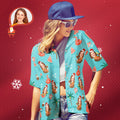 Custom Face Christmas Pool Party Hawaiian Shirt Women's Personalized Christmas Gift