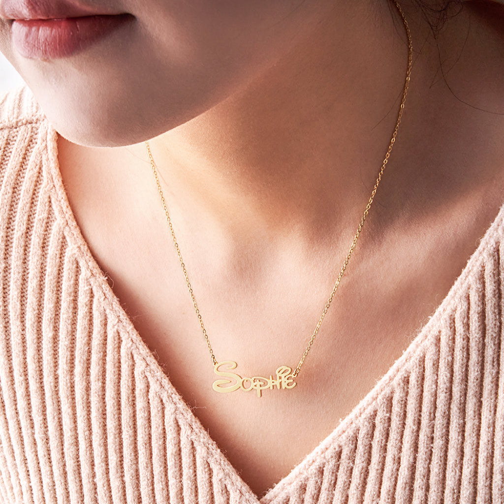 Personalized Name Necklace Necklaces With Names Sidney Style Best Name Gift Rose Gold
