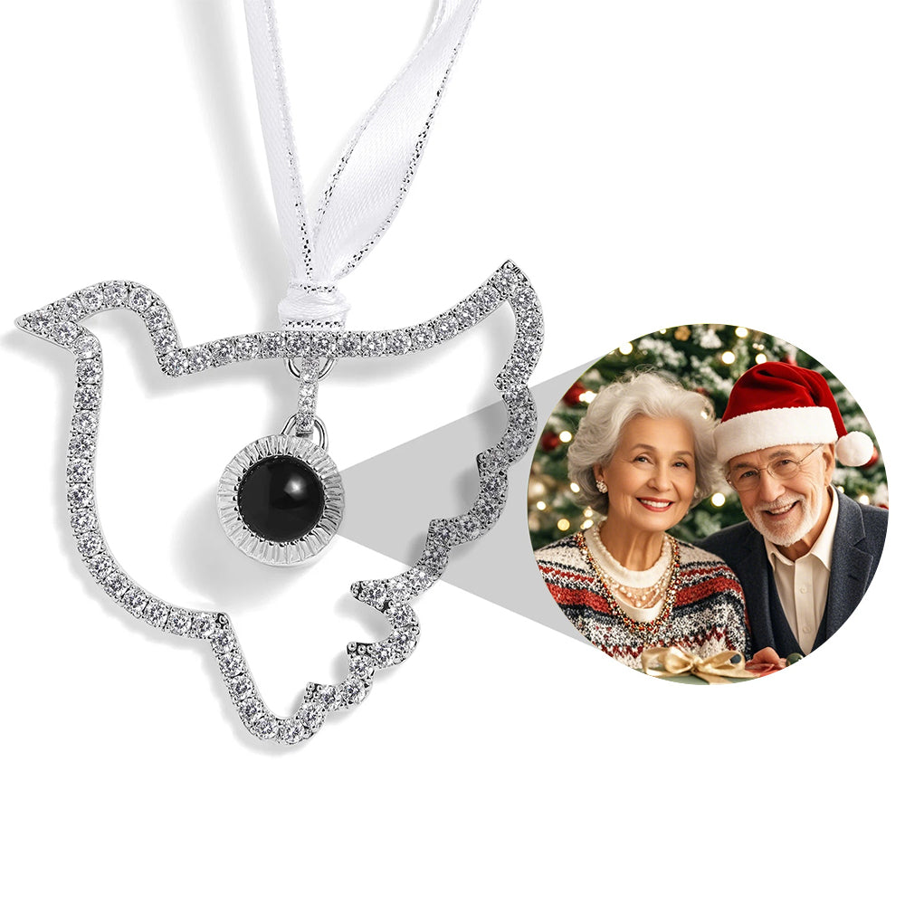 Personalized Projection Ornament Custom Photo Angel Christmas Ornament Gifts Christmas Tree Decoration