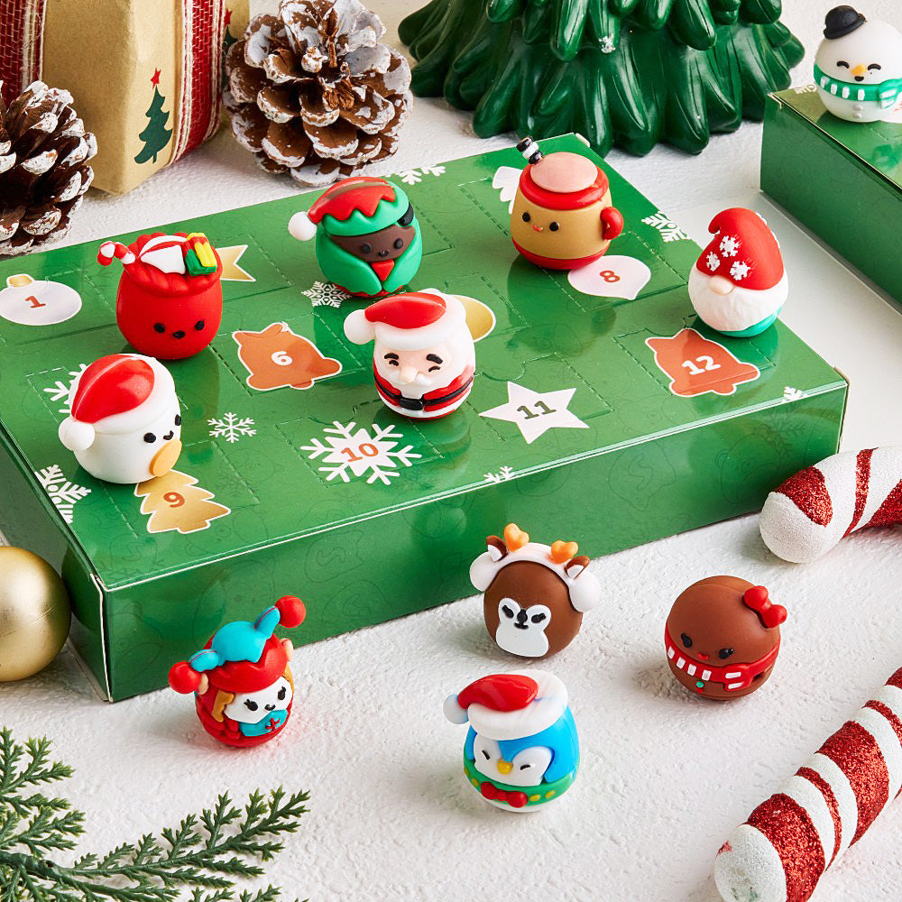 Doll Advent Calendar 2025 for Kids Christmas Countdown Calendar 24 Mini Dolls Plush or PVC Toys Gift for Children