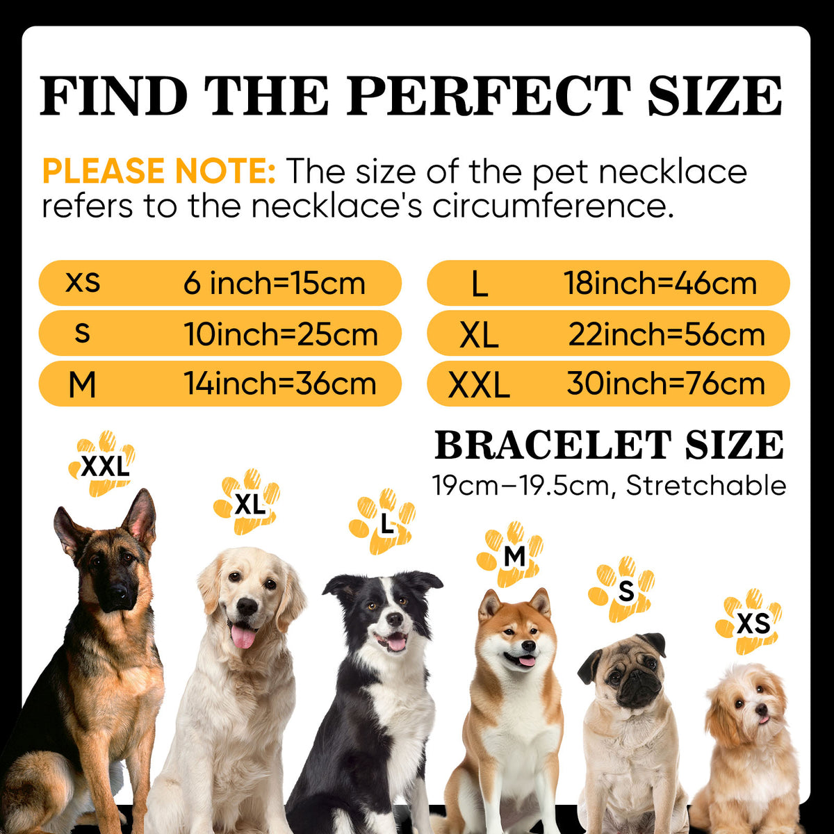 Personalized Name Beaded Pet Collar with Free Matching Bracelet Gift for Pets