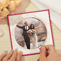 Customized Photo Rotating Greeting Card Double Picture Greeting Card Wedding Gift