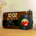 Custom Photo & Music Lyrics Vinyl Record Electronic Clock Wall Clock Decorative Painting Living Room Retro Clock Gift For Family