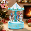 Custom Portrait Carousel Music Box Ornament Family Member Desktop Decoration Gift For Family