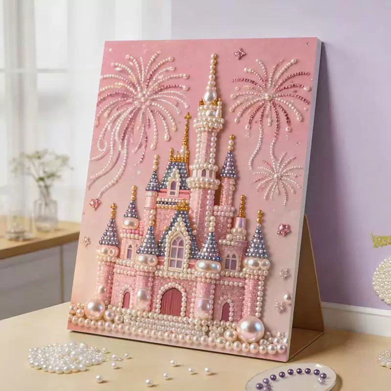 DIY Pearl Painting Kit with Beginner-Friendly Craft Set and Frame Elegant Beads Art Perfect Gift for Family for Friends for Yourself