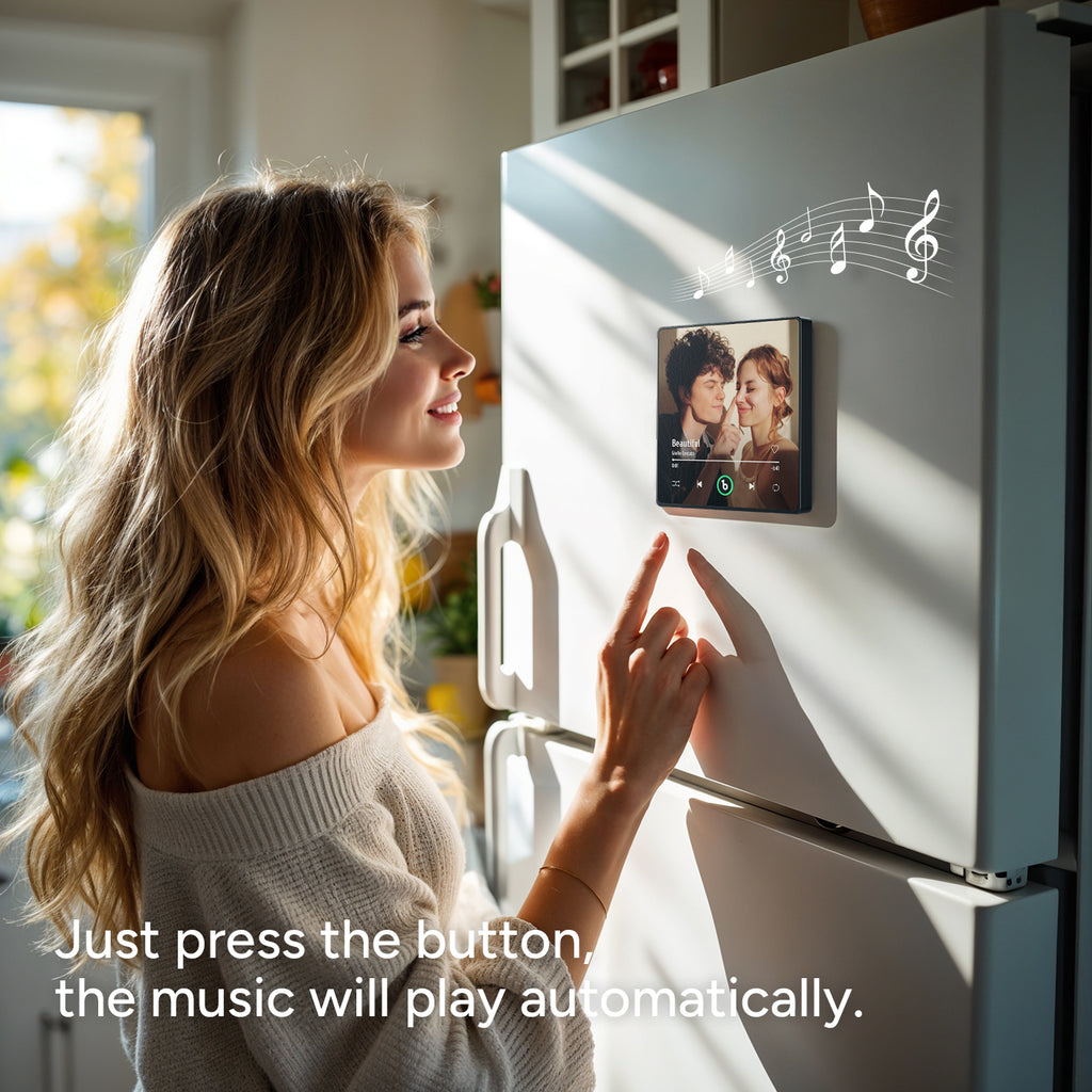 Custom Music & Multi Photo Fridge Magnet Personalized Photo Song Magnet That Can Play Music Halloween Gift for Couple