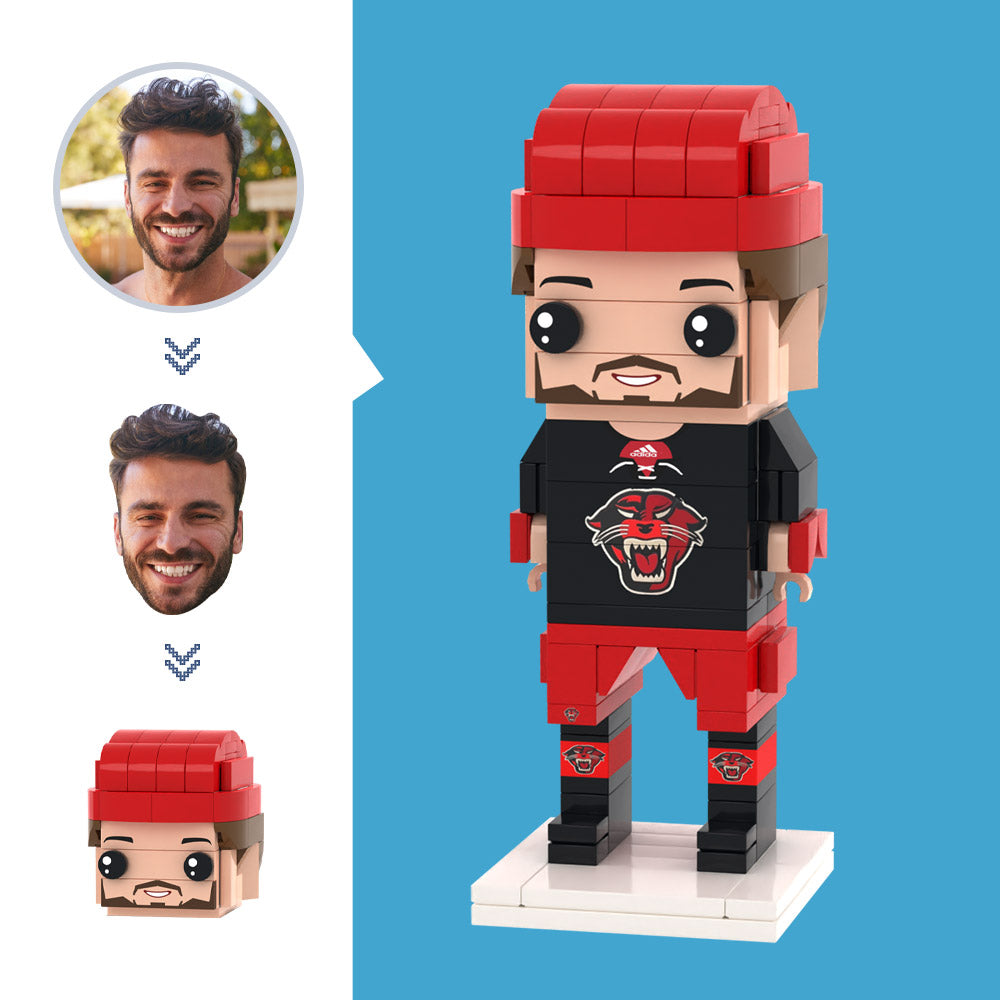 Customized Head Sport Figures Small Particle Block Toy Customizable Brick Art Gifts