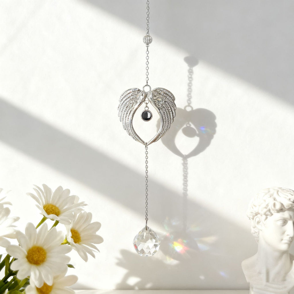Personalized Angel Photo Sun Catcher Projection Car Ornaments Memorial Gift