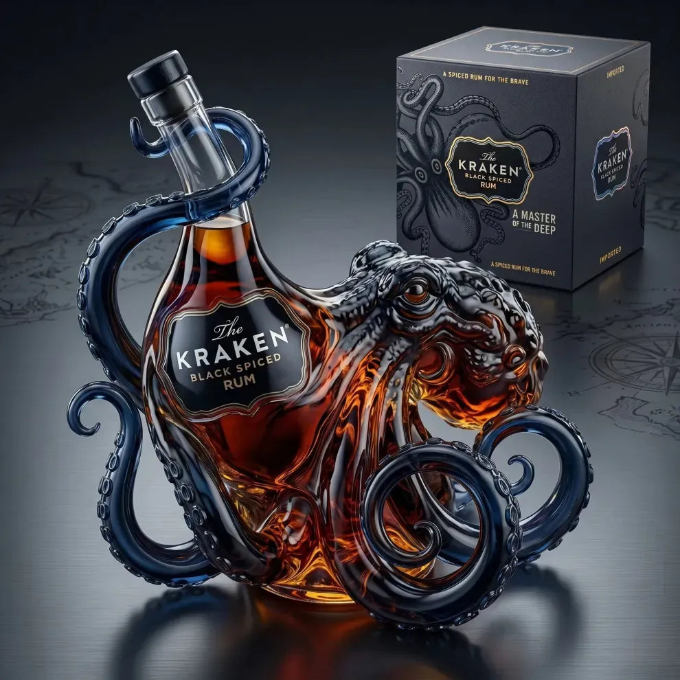 🎁 Vatertag: 49 % Rabatt – The Kraken Rum Edition: 3D-Oktopus-Flasche 🐙🥃 (2 kaufen – versandkostenfrei)