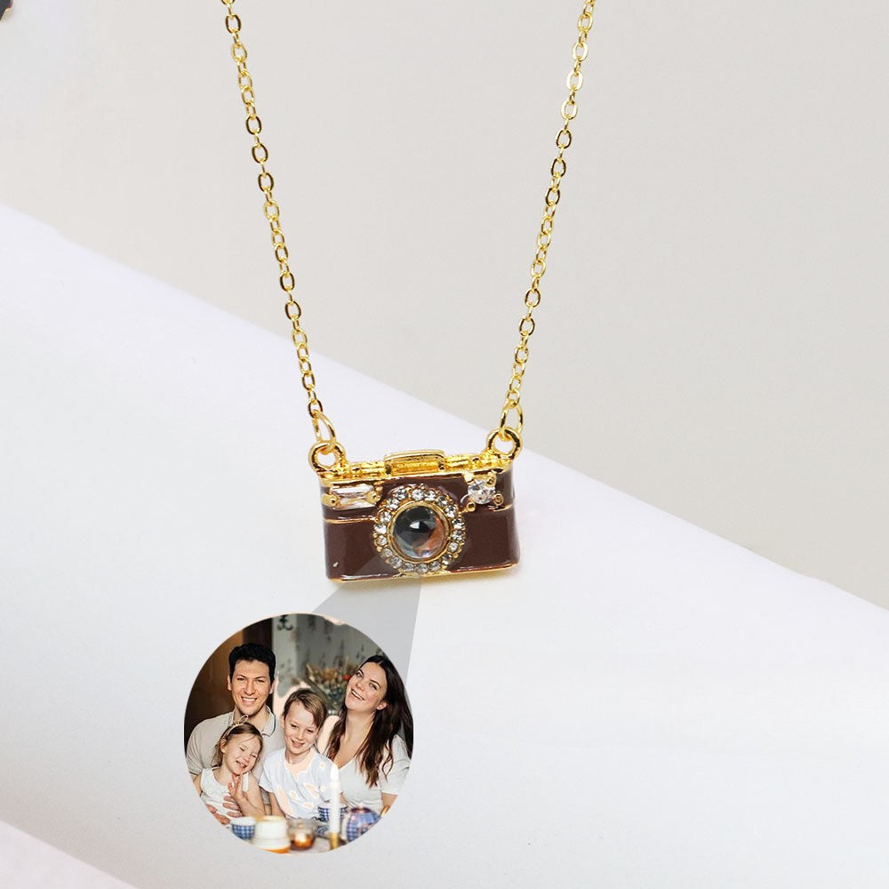 Personalized Photo Necklace Projection Gem Camera Necklace Christmas Gifts for Her