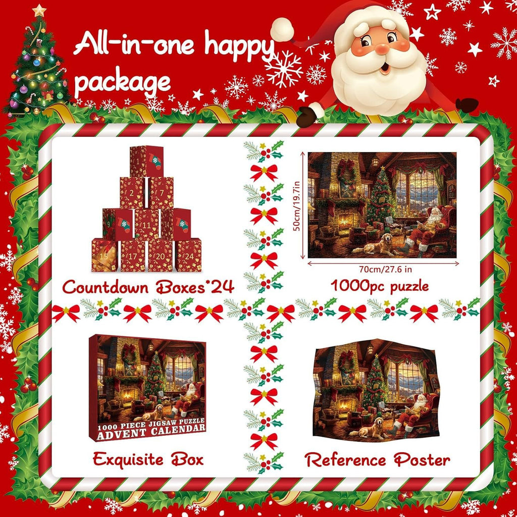 24 Days Of Christmas Puzzles Advent Calendar Gift For Family For Kids