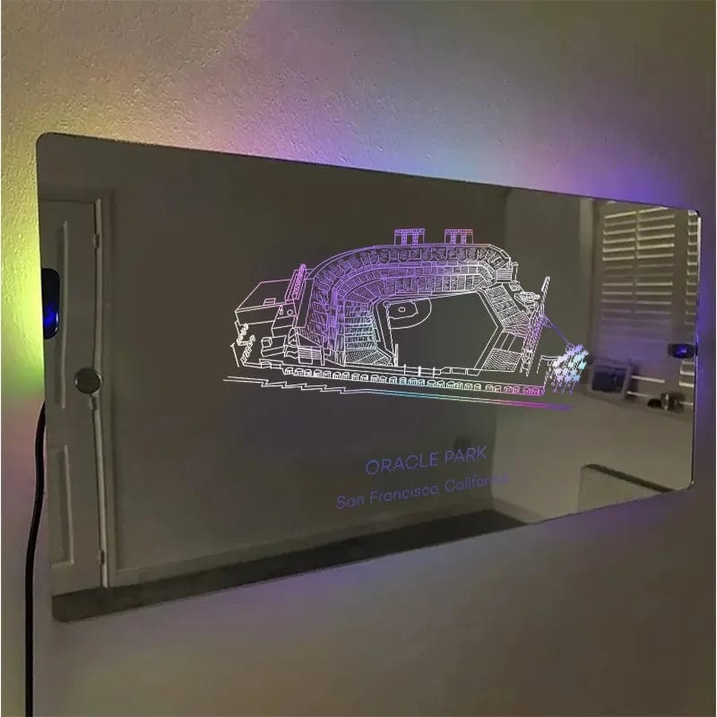 Yankee Stadium Mirror Light Custom Your Slogan Text Personalized Gift for Sport Lover
