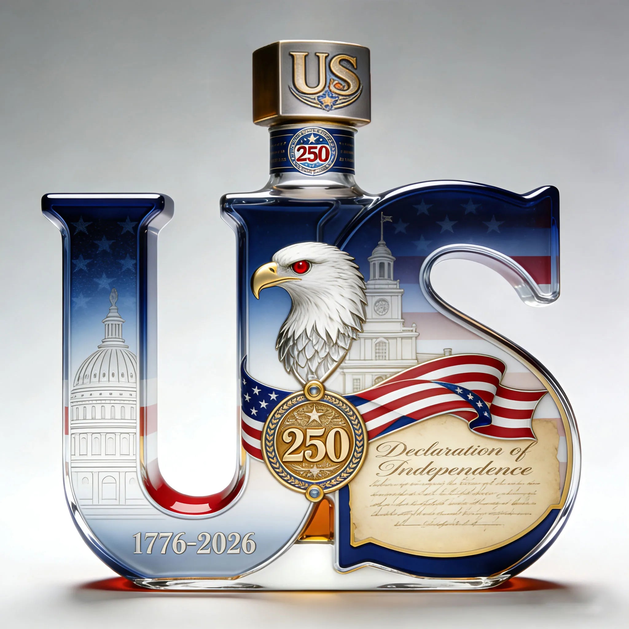 U.S. 250th Anniversary Whisky Bottle