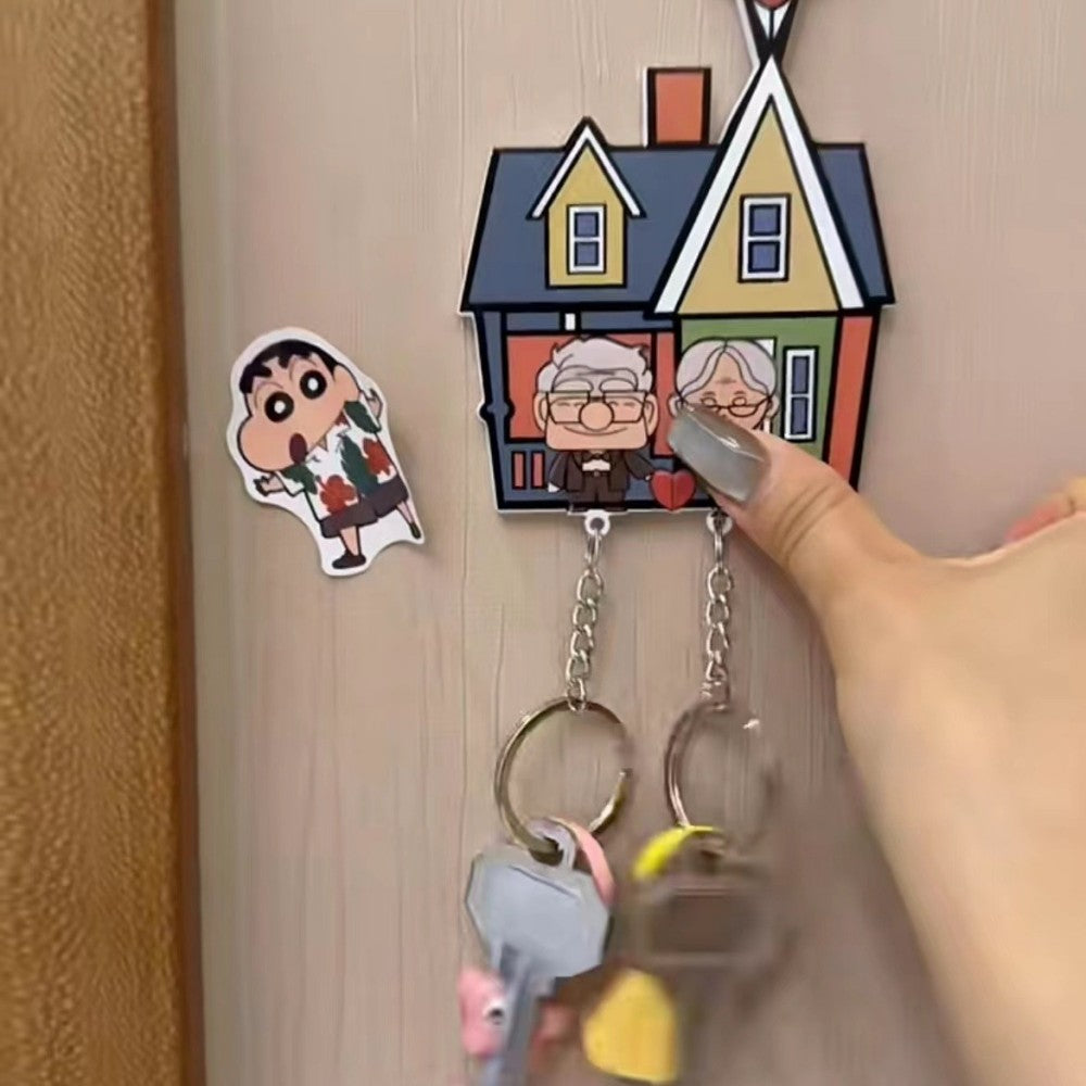 Key Holder Key Rack Movie Inspired Movie Related keychains Colorful Balloon House Wall Decor Cute Couple Keys Home Gift