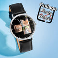 Custom Photo Watch Personalized Collage Photo Watch for Cat Owner