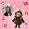 Personalized Photo Plush Doll Keychain Mini Me Plush Keychain Dad and Son