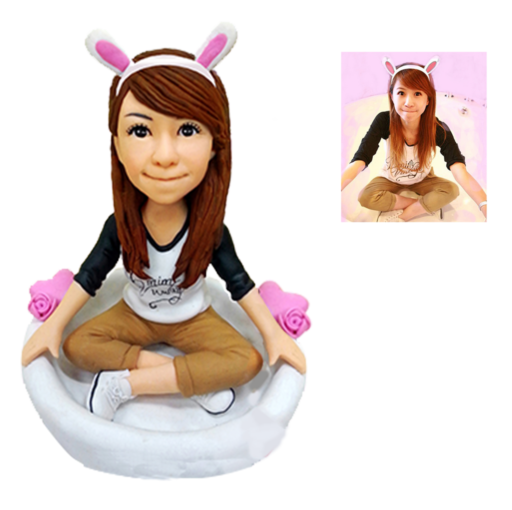 Fully Customizable 1 person Custom Bobblehead With Engraved Text