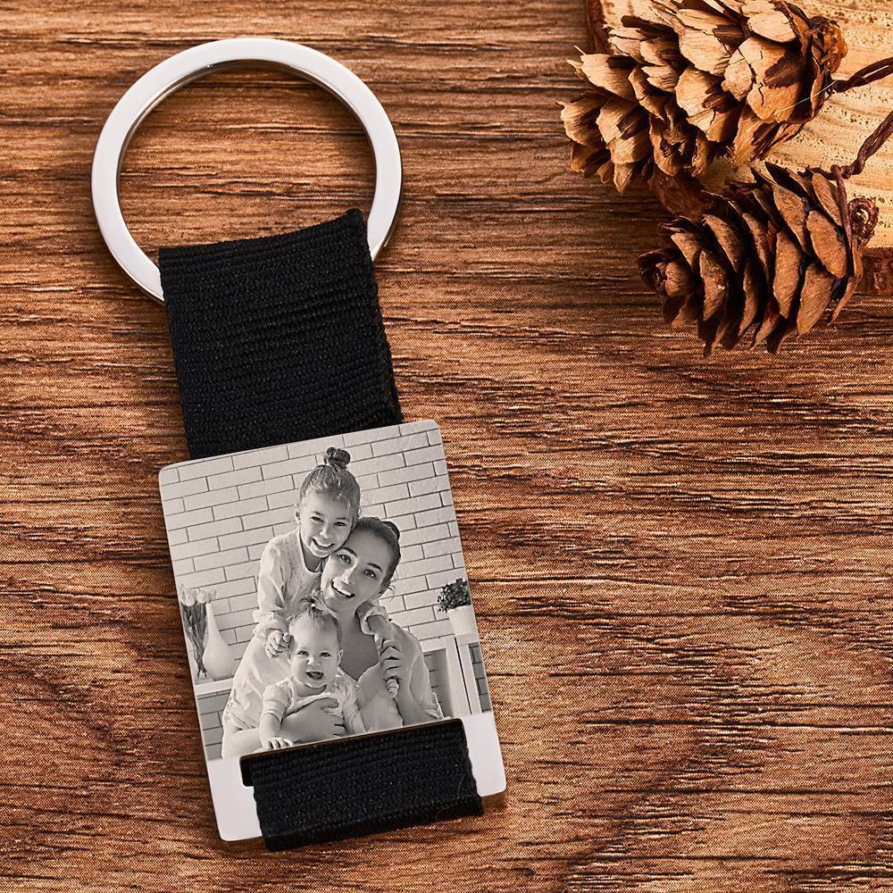 Custom Photo Engraved Calendar Key Chain Keyring Gift for Valentine's Day
