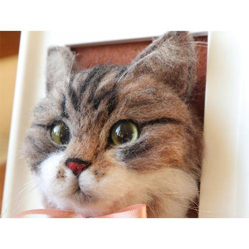 Pet Memorial Gifts Pet Cat/Dog Portrait Custom Wool Photo Frame Gift, Pet Loss Gift