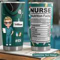 Male Nurse Custom Text and Accessories Tumbler Cup with Straw Medical Gift for Male Nurse