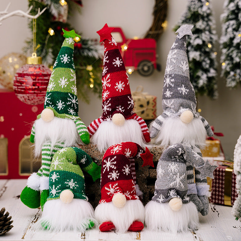 Glowing Gnome Christmas Faceless Dwarf LED With Batteries Doll Merry Christmas Home Decoration Navidad Natal Gift Red Grey Green Doll Xmax Gifts