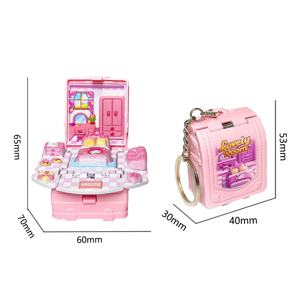 3d Pop-up Book Keychain Folding Bomb Book Decompression Pendant
