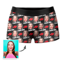Couple Men's Custom Love Boxer Shorts 3D Online Preview