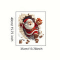 3D Christmas Wall Stickers Santa Claus Removable Stickers Holiday Wallpaper Home Decor