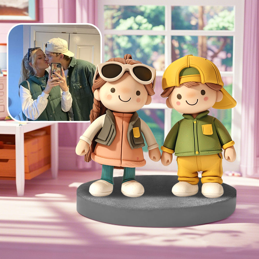 Custom Photo Cute Doll Style Bobblehead Mini Me Gift Personalized Bobblehead 8cm