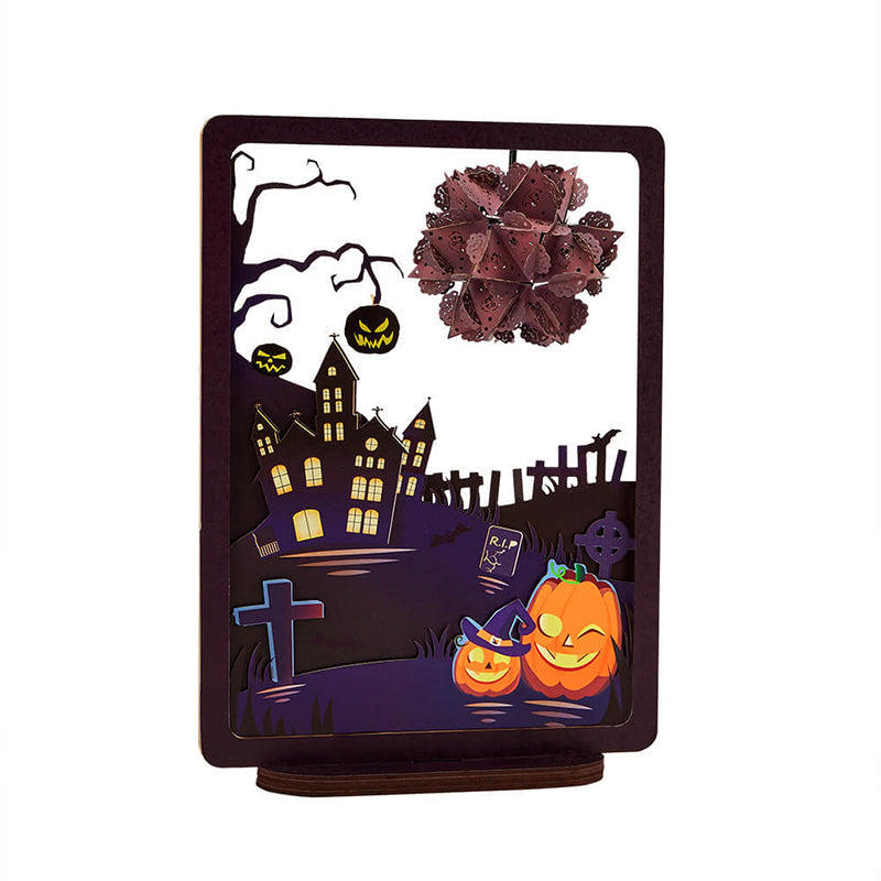 3D Paper Sculpture Night Light Fall Halloween Gifts for Kids and Adults Great Decor Light in Bedroom Living Room