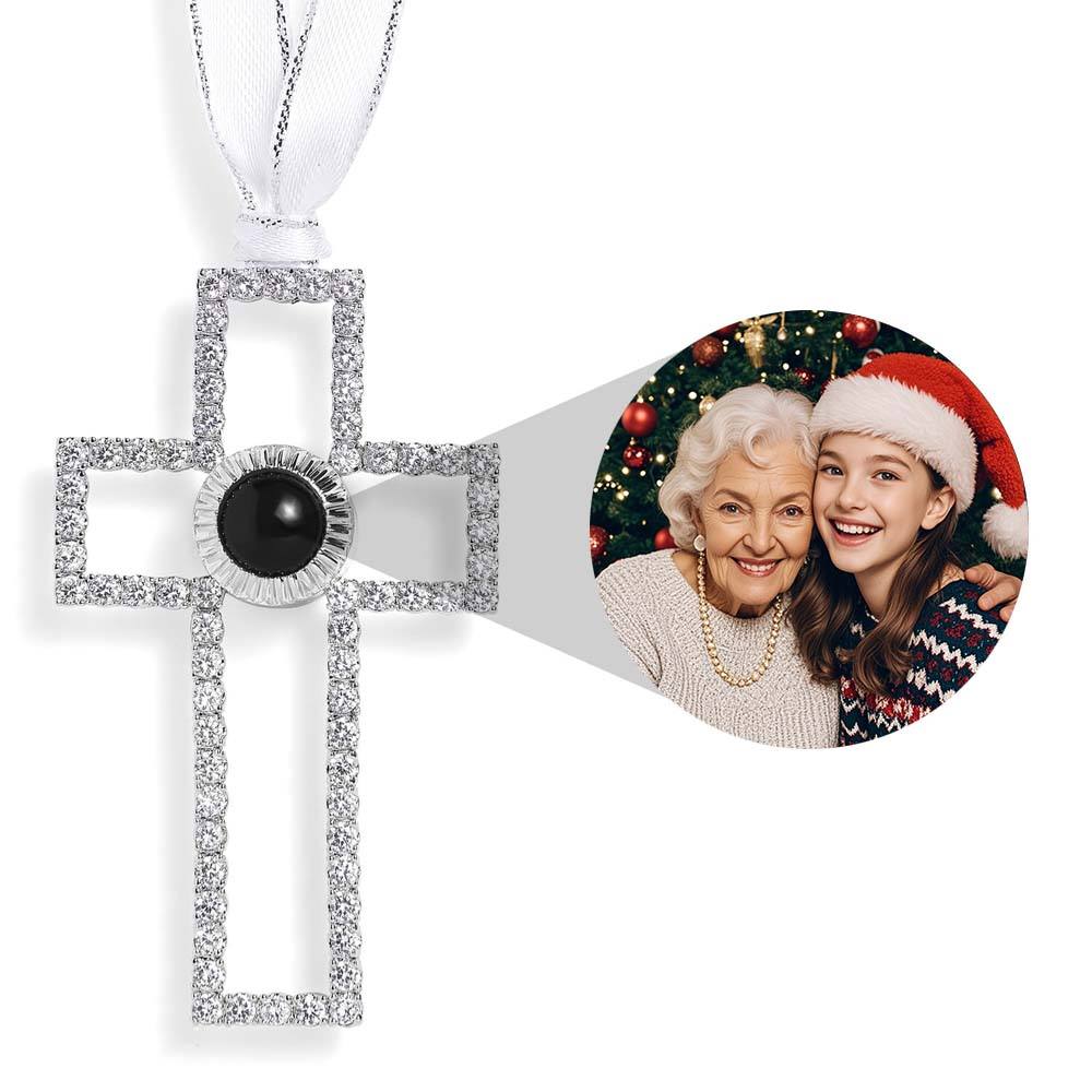 Personalized Cross Photo Ornament Christmas Gifts