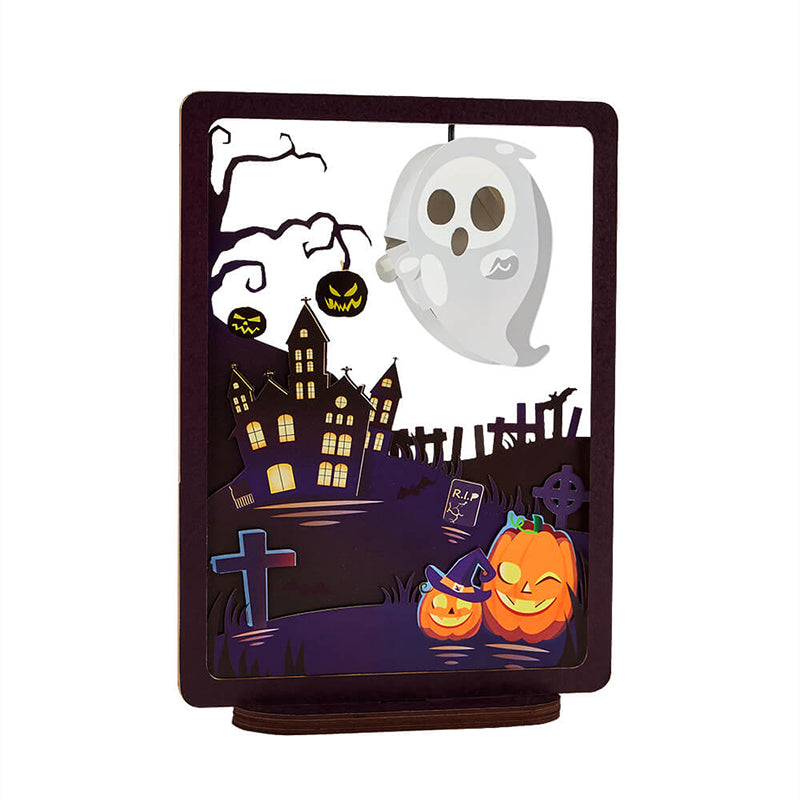 3D Paper Sculpture Night Light Fall Halloween Gifts for Kids and Adults Great Decor Light in Bedroom Living Room