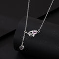 Personalized Photo Necklace Projection Tulip Gem Necklace Birthday Gift for Girlfriend