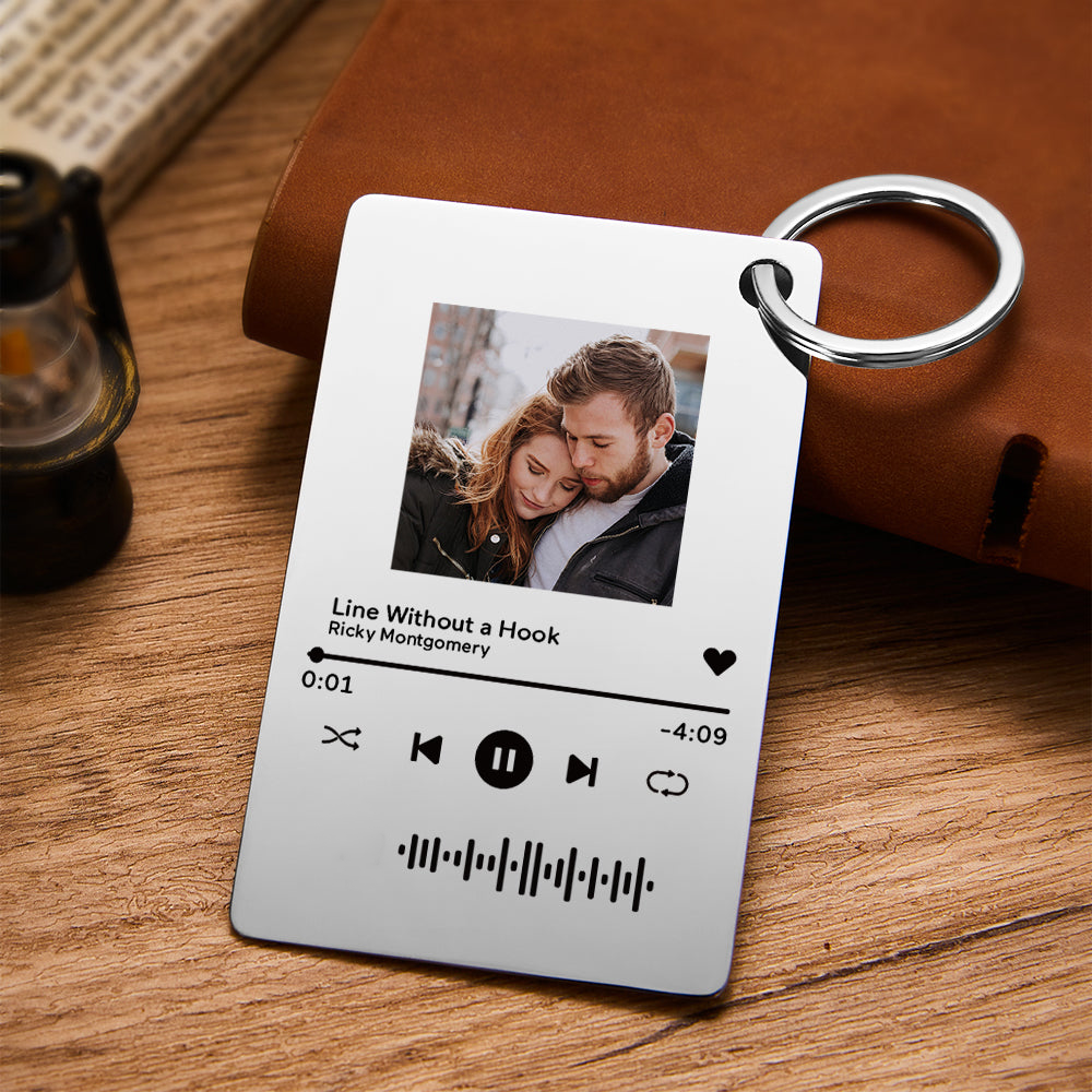 Custom Photo Scannable music Code Music Plaque Gifts for Couples