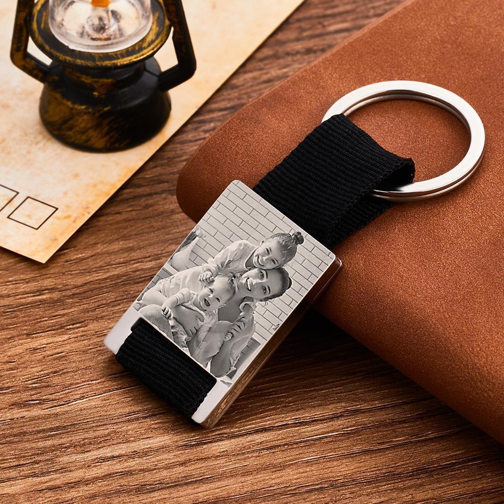 Custom Photo Engraved Calendar Key Chain Keyring Gift for Valentine's Day
