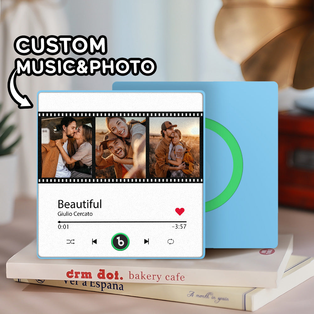 Customized Music Fridge Magnet Personalized Photo Fridge Magnet Can Play Songs and Adjust Volume