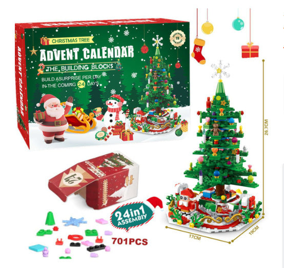 DIY Christmas Tree Building Block Advent Calendar Christmas Toy